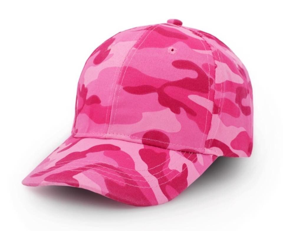 New women’s pink adjustable camo hat