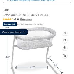 "NEW In BOX" HALO BassiNest Flex Bedside Sleeper!!