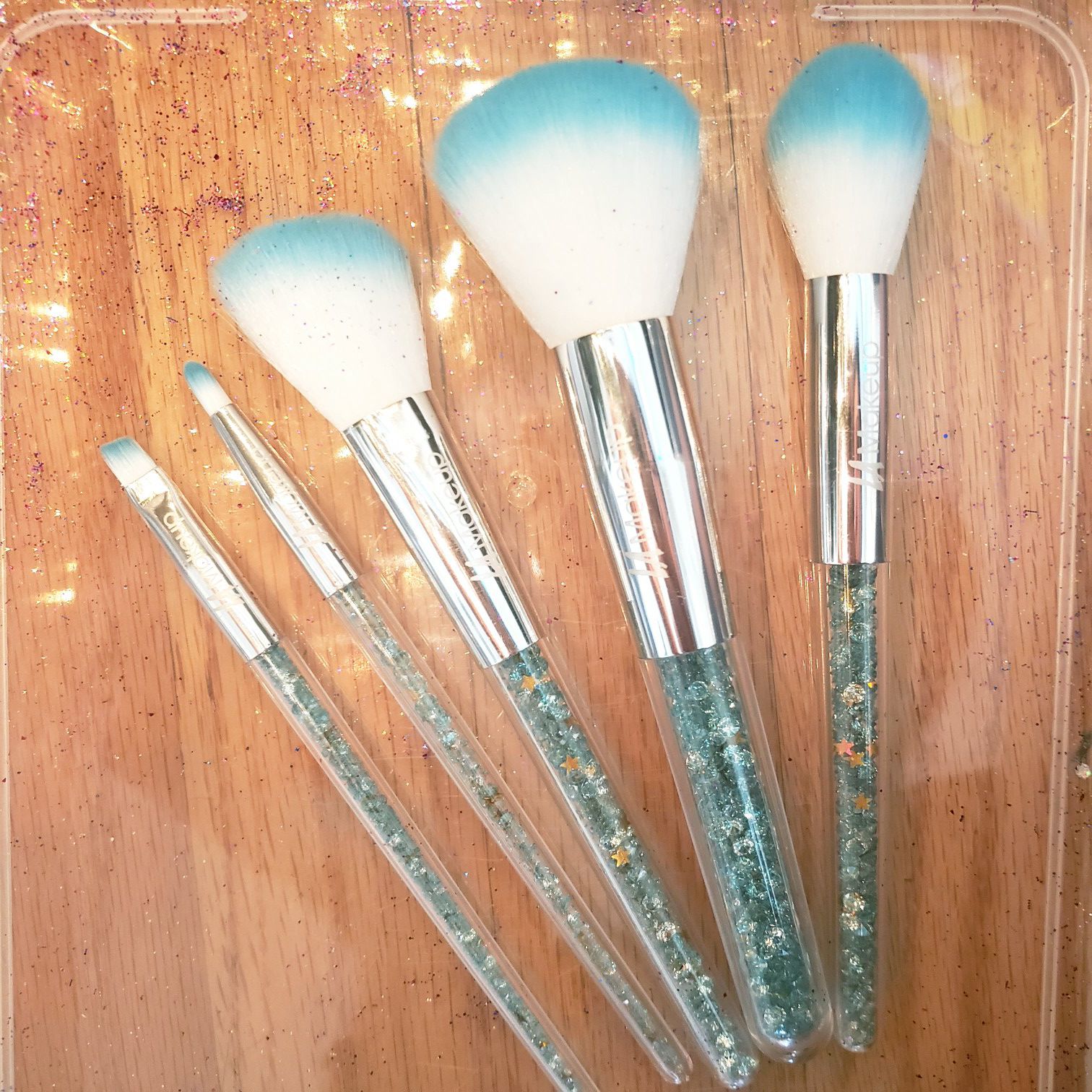 5pcs professional glitter handle brush set