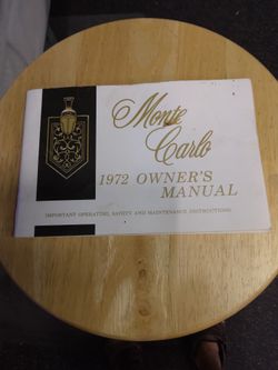 Monte Carlo 1972 Manual