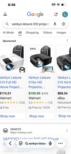 Vankyo 510 Projector 