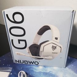 New NUBWO G06 Dual Wireless Gaming Headset W/ Microphone for PS5, PS4, PC, Mobile, Switch: 2.4GHz Wireless + Bluetooth, 100 Hr Battery, 50mm Drivers,