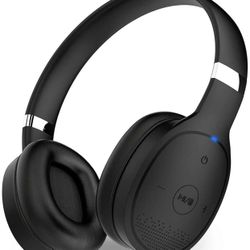  Long Range Bluetooth 5.0 Headphones with Low Latency, Bluetooth Headphones for TV Watching, Wireless On Ear Headphones with Mic, Deep Bass, 24 Hours 