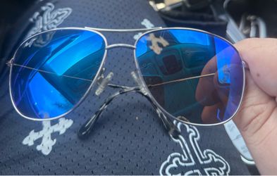 Maui Jim Sunglasses Cliff House 247-17 Silver Blue Polarized