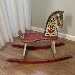 antique scandinavian rocking horse 