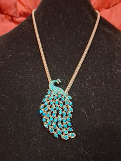 Beautiful Peacock Blue Rhinestones