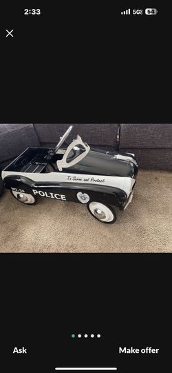 vintage Police Car Complete Excellent Condition. Tires Are Good.
