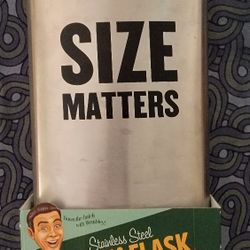 Wembley Giant 64oz Stainless Steel Flask - "SIZE MATTERS"