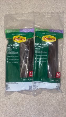 Vigoro 10” Brown Anchoring Stakes