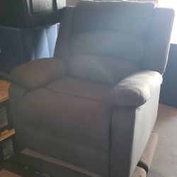 Recliner Rocking Chair Microfiber Gray