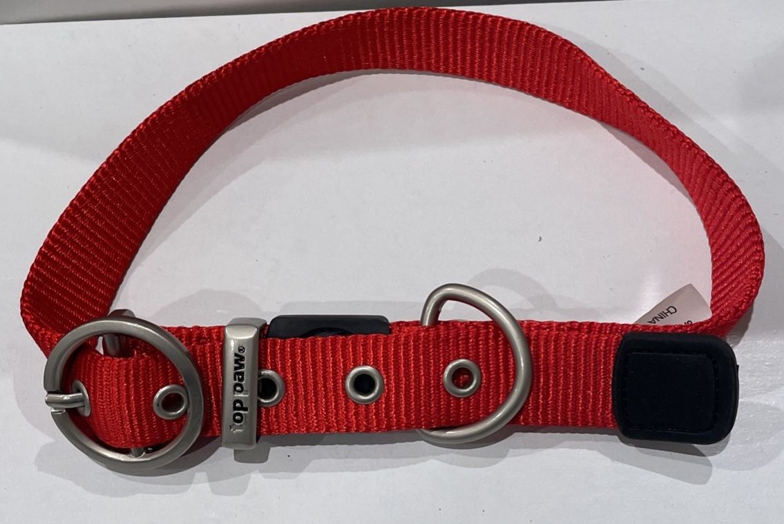 Dog Collars Small Top Paw Buckle 20-24 inch Red Like New