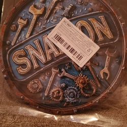 Snap On Tools Round Metal Sign, New!!