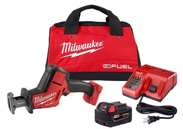 Milwaukee M18 Fuel Reciprocating Saw, 5AH Battery, Charger, And Bag
