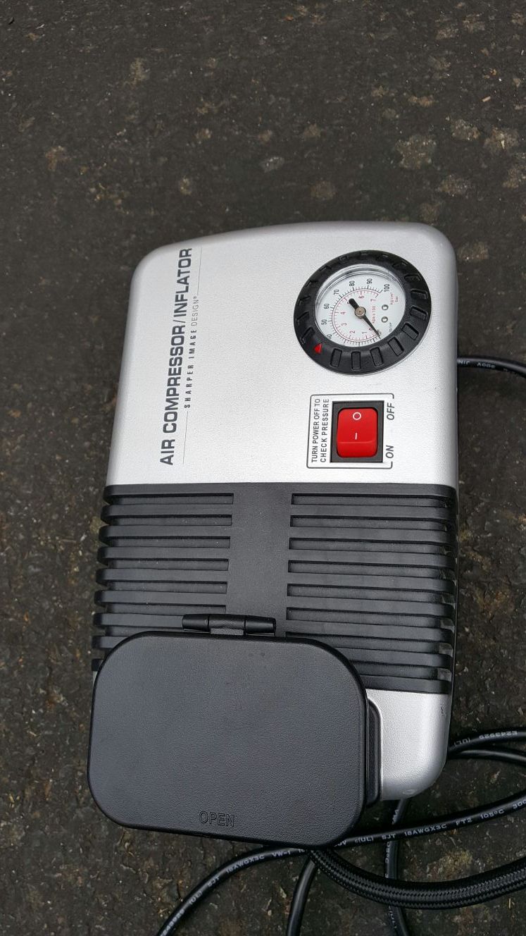 Sharper image design air compressor. inflator. tested, works like new. #S1262