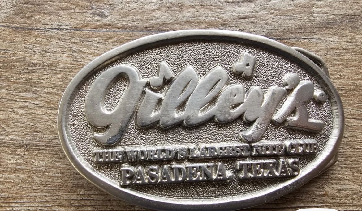 Gilleys Belt Buckle vintage Nightclub In Texas