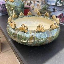 Garden Ceramic Frog Planters 