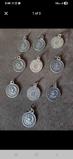 10 vintage navy pendants