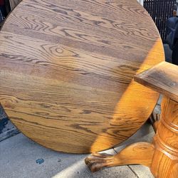 Round claw foot dining table