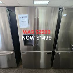 26 Cu. Ft. Smart Counter Depth Max Frenxh Door Refrigerator With Dual Ice Maker 