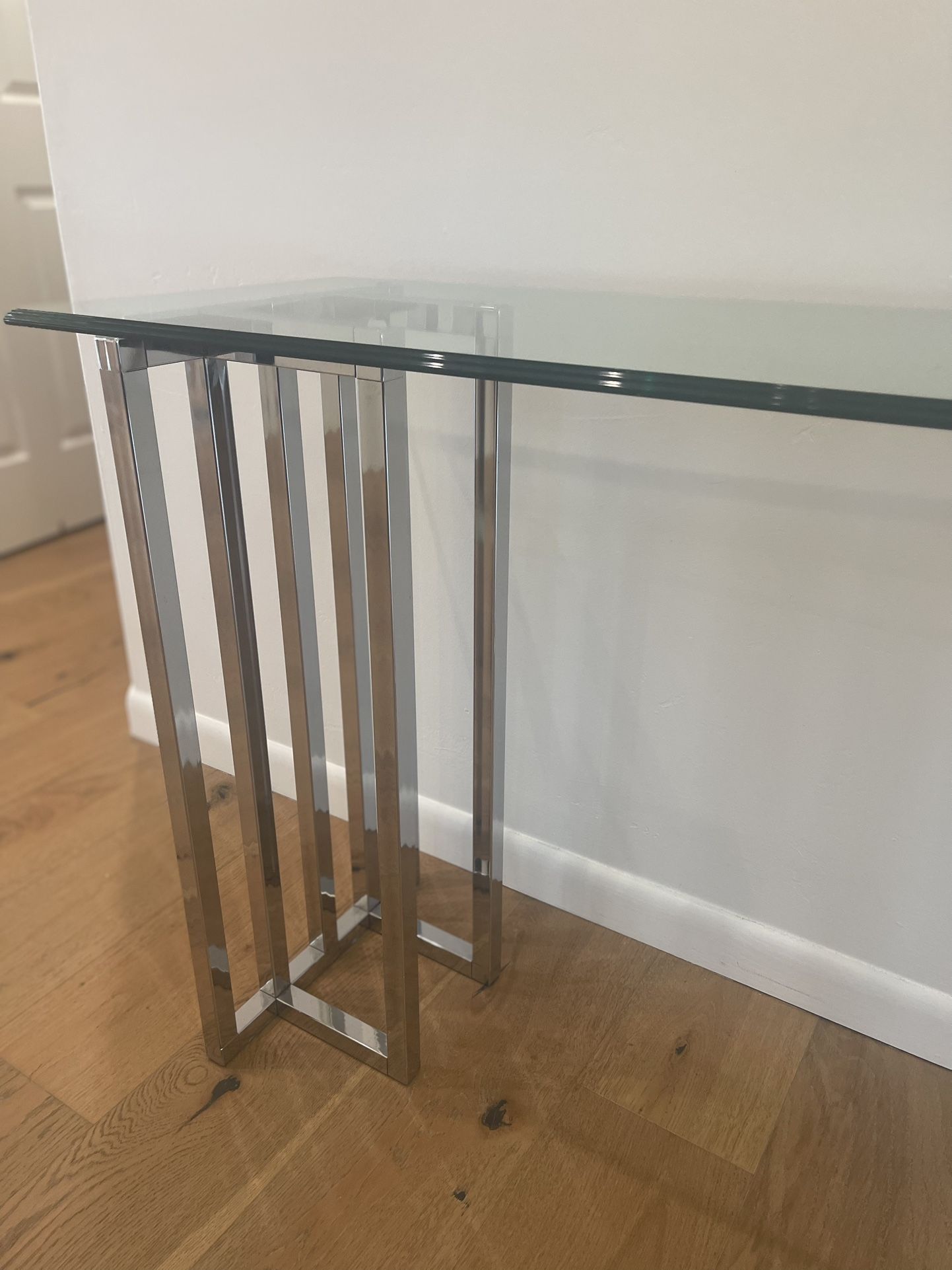 Glass And Chrome Table