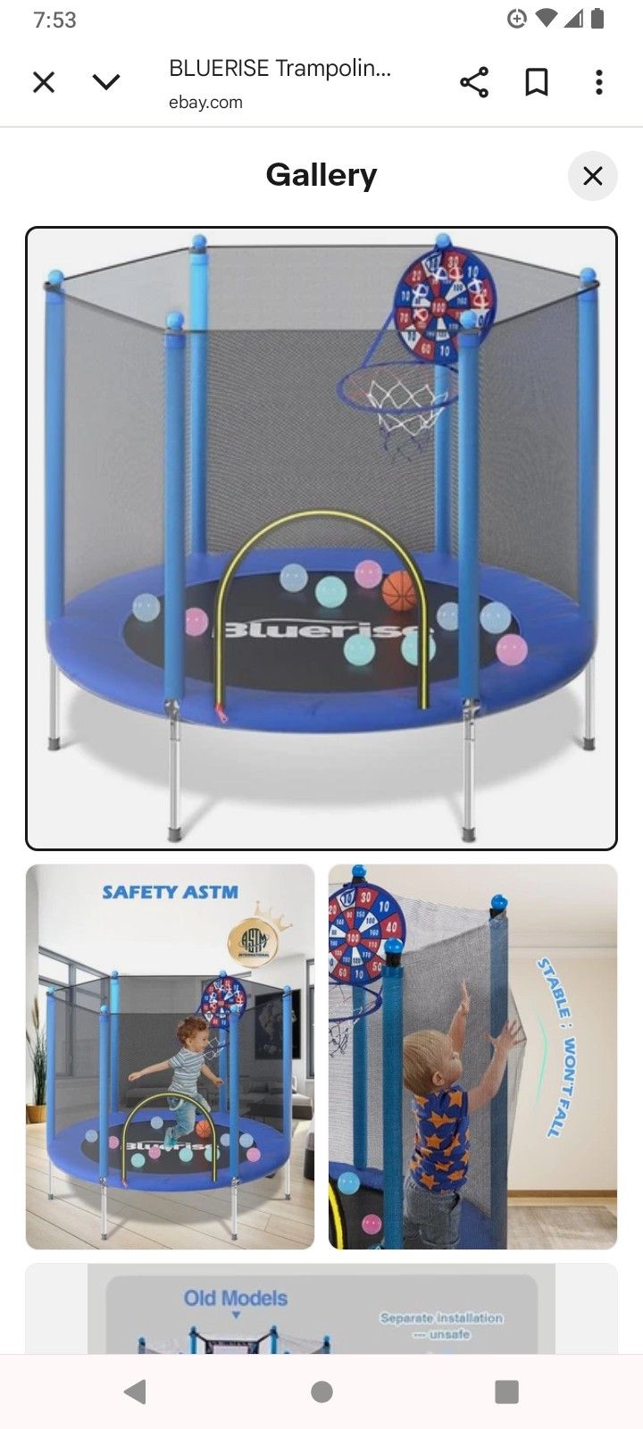 Blue Rise Trampoline 