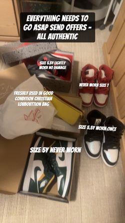 Everything Must Go – Authentic Sneakers + Louboutin Loubila  Pouch– Make Offers