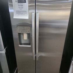 Profile 21.9 cu. ft. Side by Side Refrigerator in Fingerprint Resistant Stainless Steel, Counter Depth