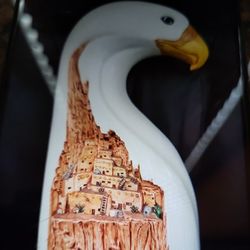 Large porcelain Eagle with carvings in the center of it.Perfect beautiful sixty dollars