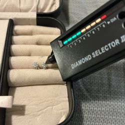 Lab Diamond White Gold Cluster Earrings Size: 6mm