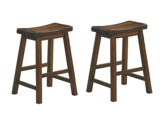 Saddleback Warm Cherry Counter Height Stool (Set of 2)