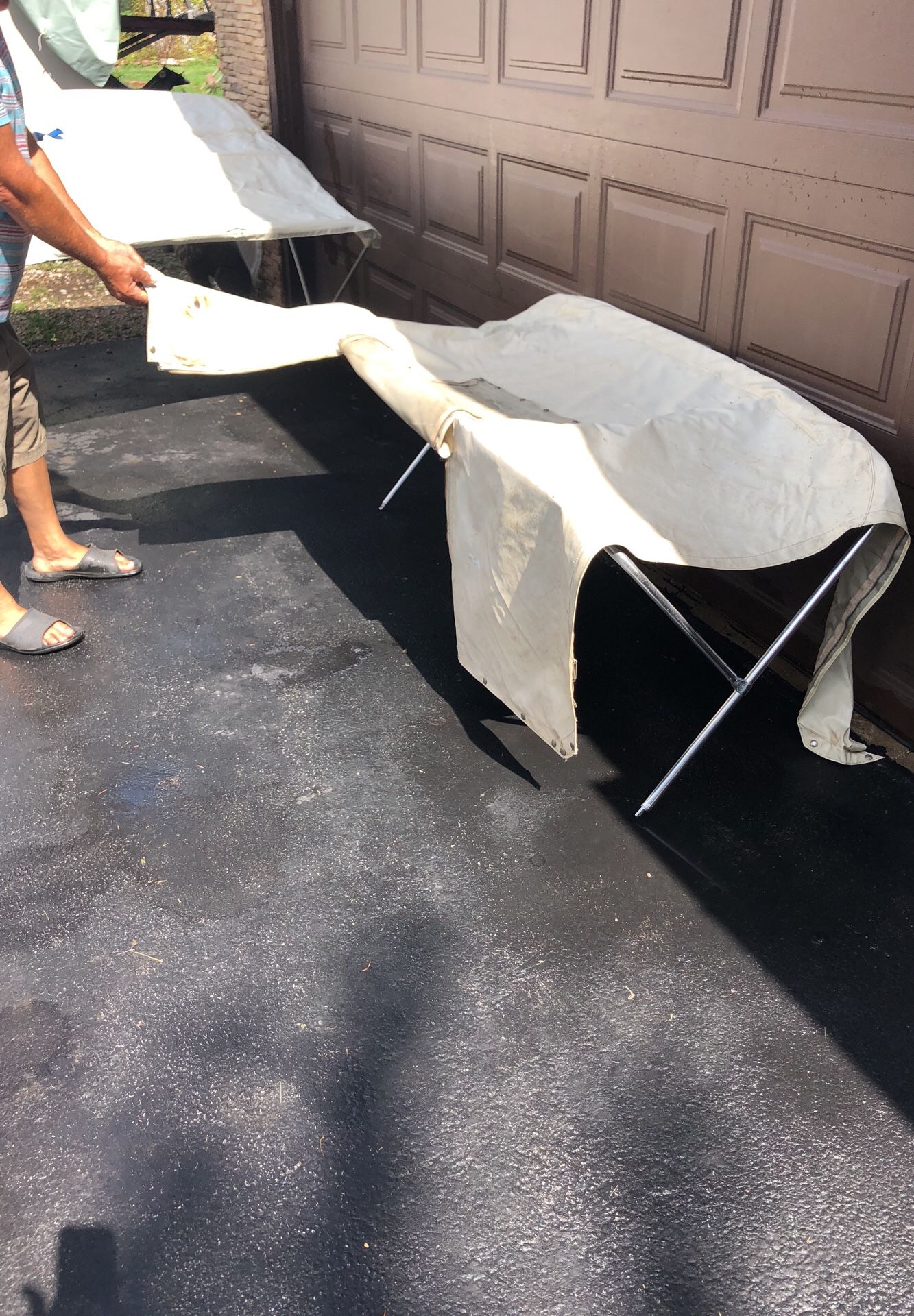 Front open bow canvas for boat. No holes