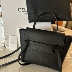 Celine Nano belt Bag Grained Calfskin Leather