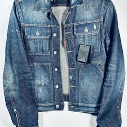 Brand New Dsquared Unisex Denim Jeans Jacket New With Tags Size 46 / XL