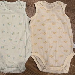Uniqlo Baby Sleeveless Bodysuits (12-18 Months, 90cm)