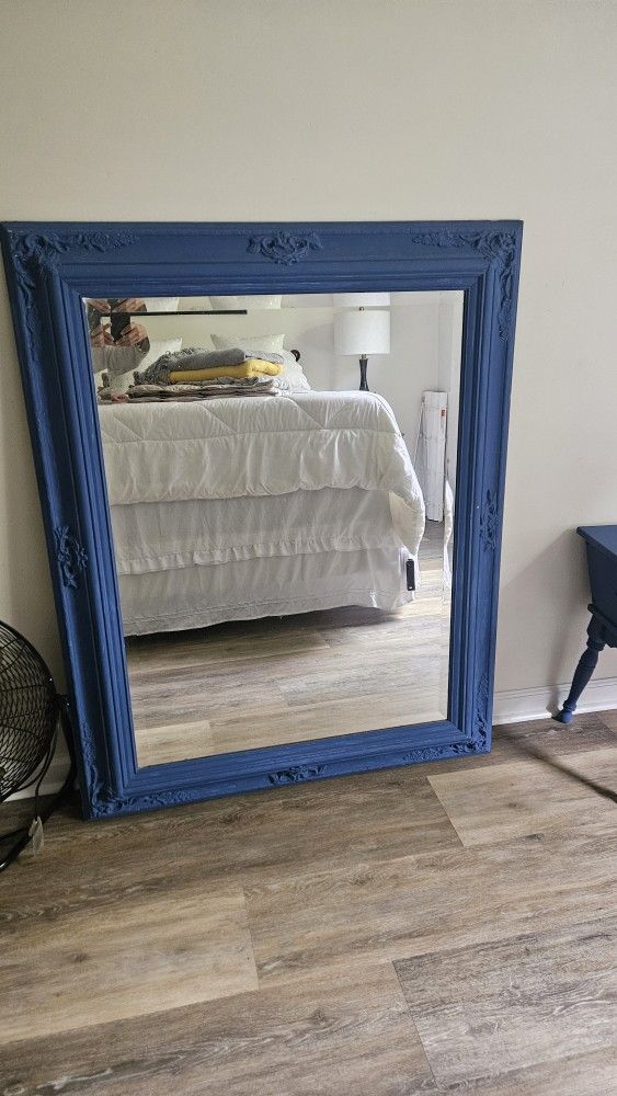 Large Blue MIRROR $100