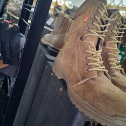 Botas De Piel Estilo Militar 