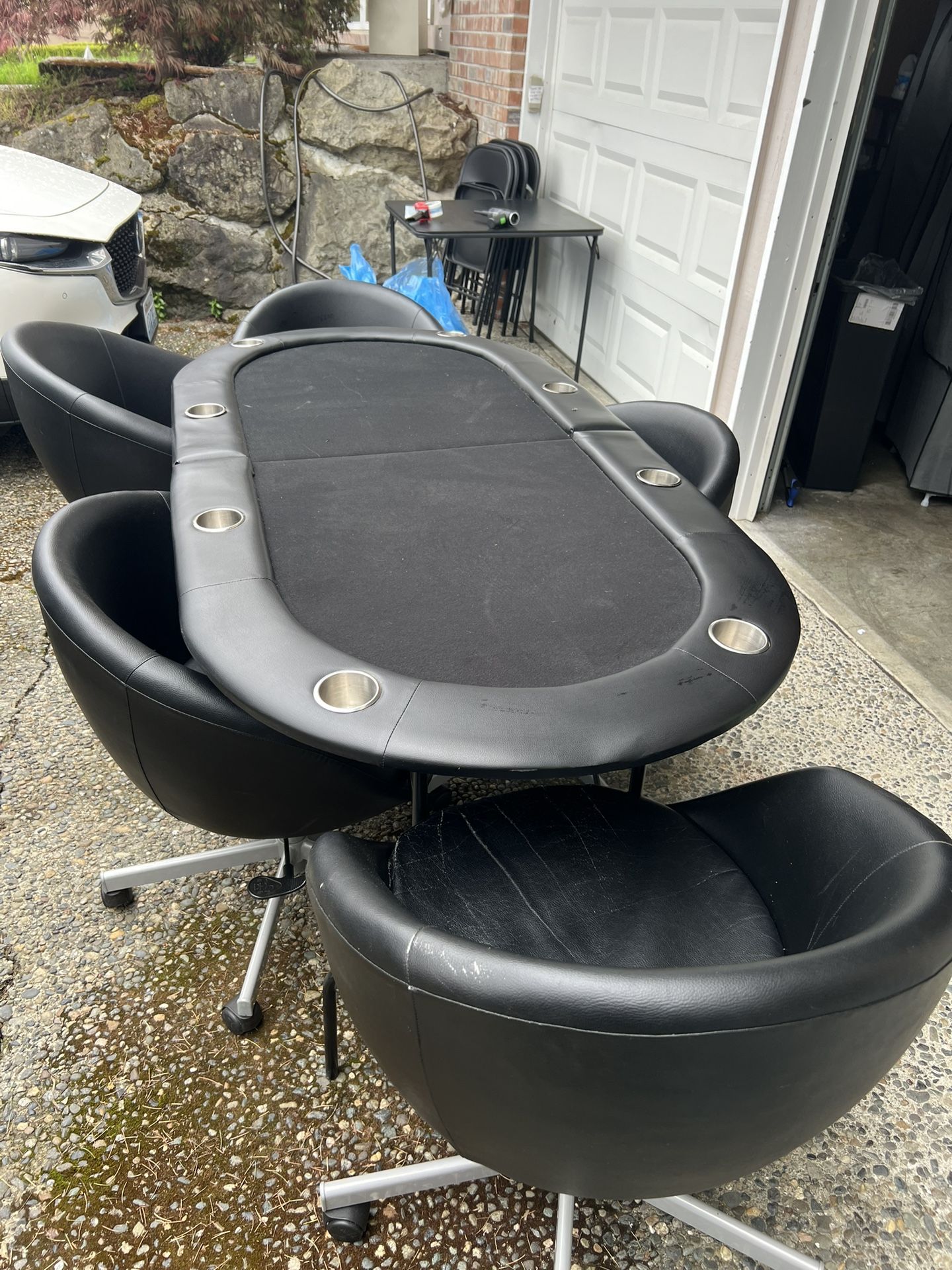 🃏 Poker Table w/ 6 Swivel Chairs – $50 – Kirkland