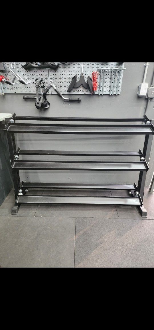 HEAVY DUTY COMMERCIAL GRADE 3 TIER DUMBBELL HOLDS 5 LBS TO 70 LBS ( BRAND NEW IN THE BOX )