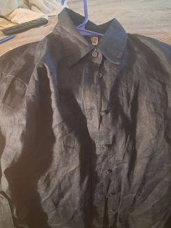 Dark Gray Button-Up Dress Shirt