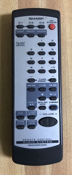 SHARP RRMCGO219AWSA Original Remote control audio stereo sound system