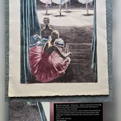 James Yarbrough "Backstage Signed " , Limited Edition Original etching (intaglio print) 17.5'x12"