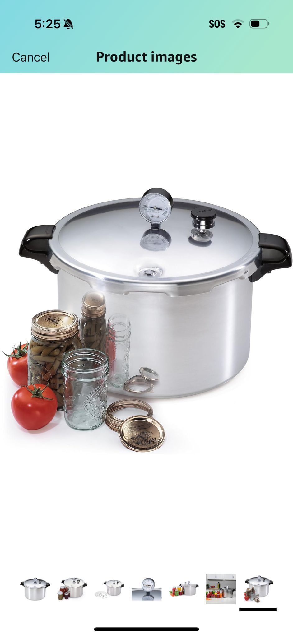 Presto 01755 16 Quart Aluminum canner Pressure Cooker, One Size