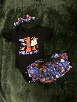 Baby Girl My 1st Halloween Outfit Set