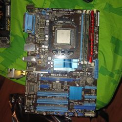 Motherboard Am3+ Memory Ram And Processor 