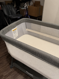 Papablic 2-in-1 Bedside Bassinet with Mattress & Wheels