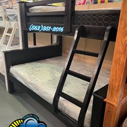 Twin Over Full Bunk Bed With Mattresses Included