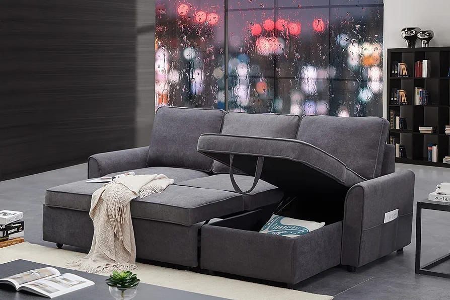 Brand New L-Shaped Sofa Bed With Storage