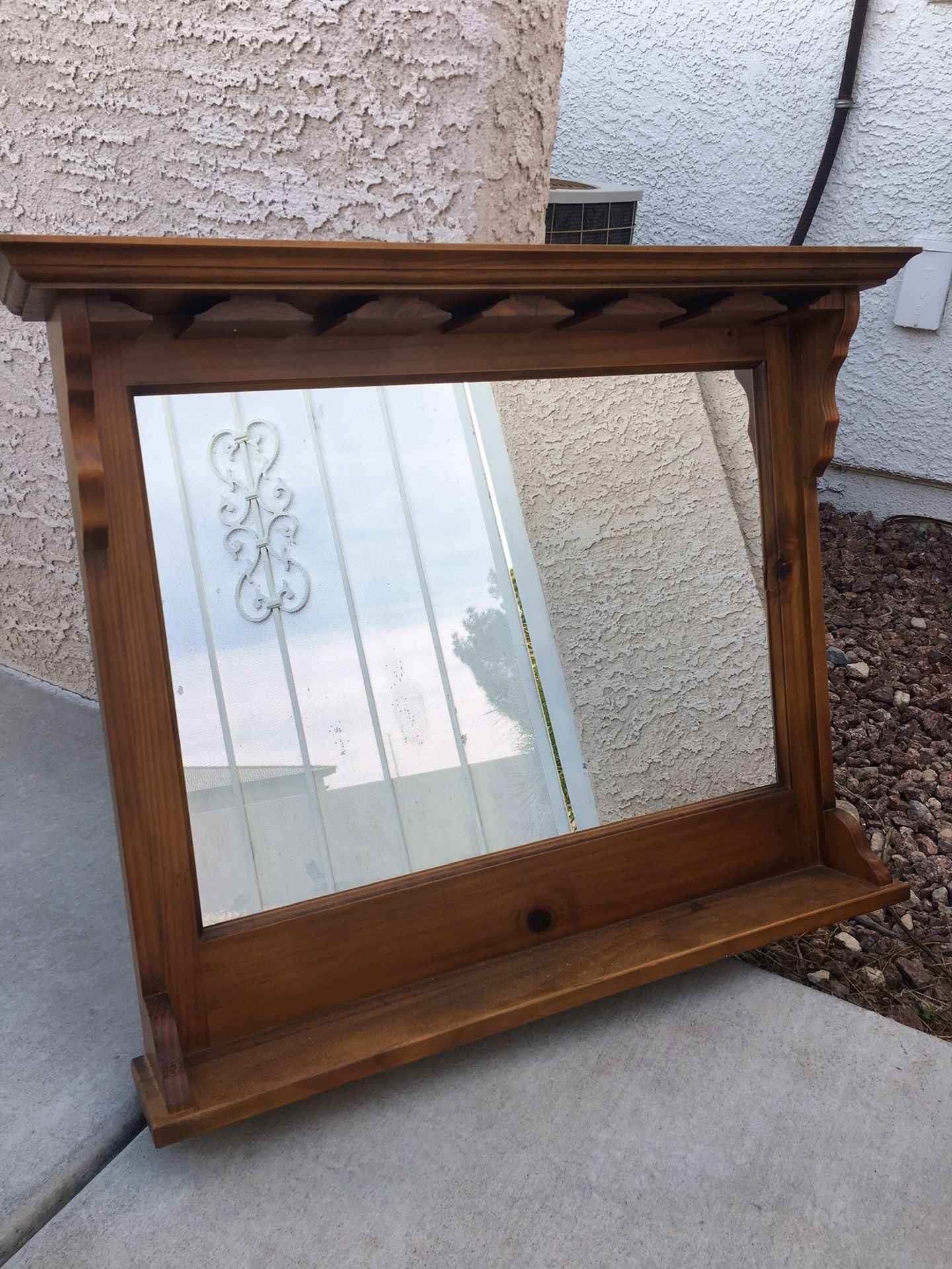 Wall Bar Mirror with Shelves and Glass Storage