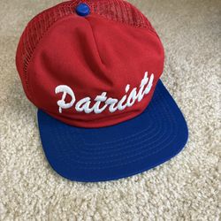 New Era New England Patriots Men’s  Adjustable Snapback Hat Vintage Written Logo
