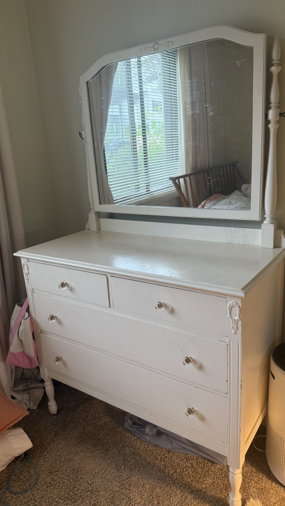 White Dresser With Mirror